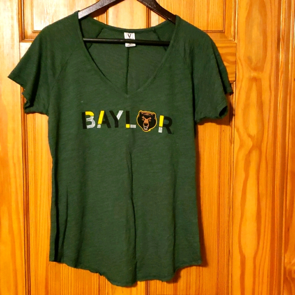 Baylor Bears short sleeve v neck jersey tee sz m